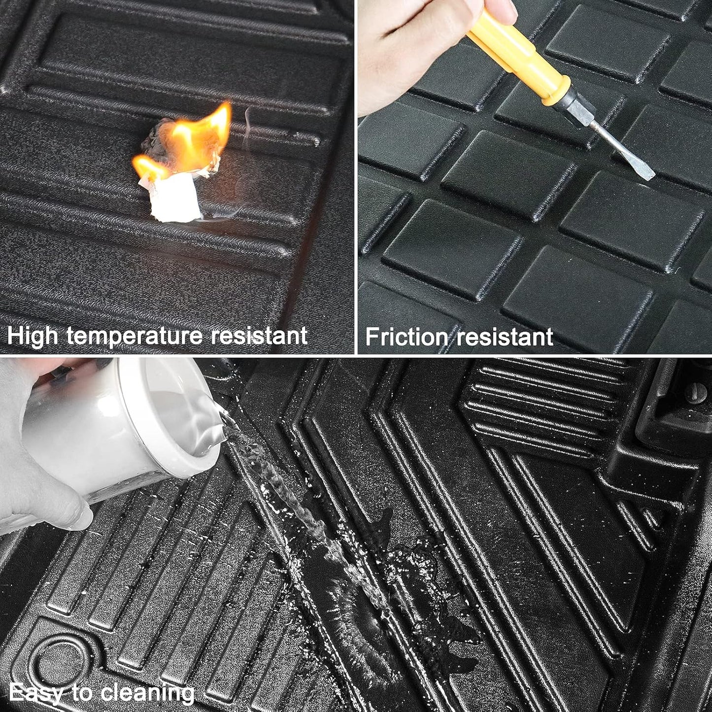 All -Weather Floor Mats Fit for Toyota Venza 2025 2024 2023 2022 2021 Trunk Mats，Rubber Car Cargo Liners Protector for 2021-2025 Toyota Venza Accessories，Anti-Slip Floor Mats 2 Row & Cargo Liners