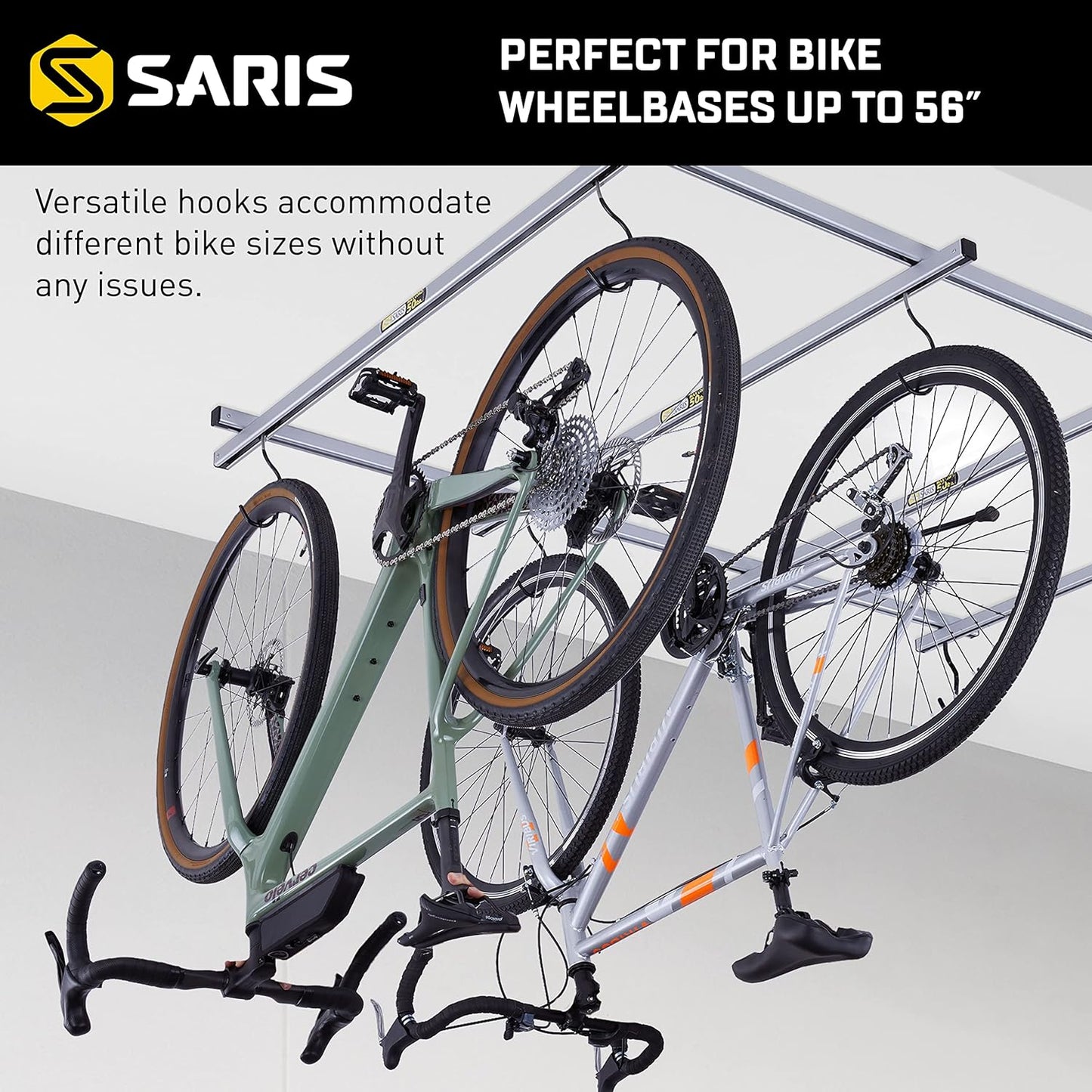 Saris Bike Storage, Cycle Glide Home Bicycle Parking, Ceiling Rack and Add-on-Kit