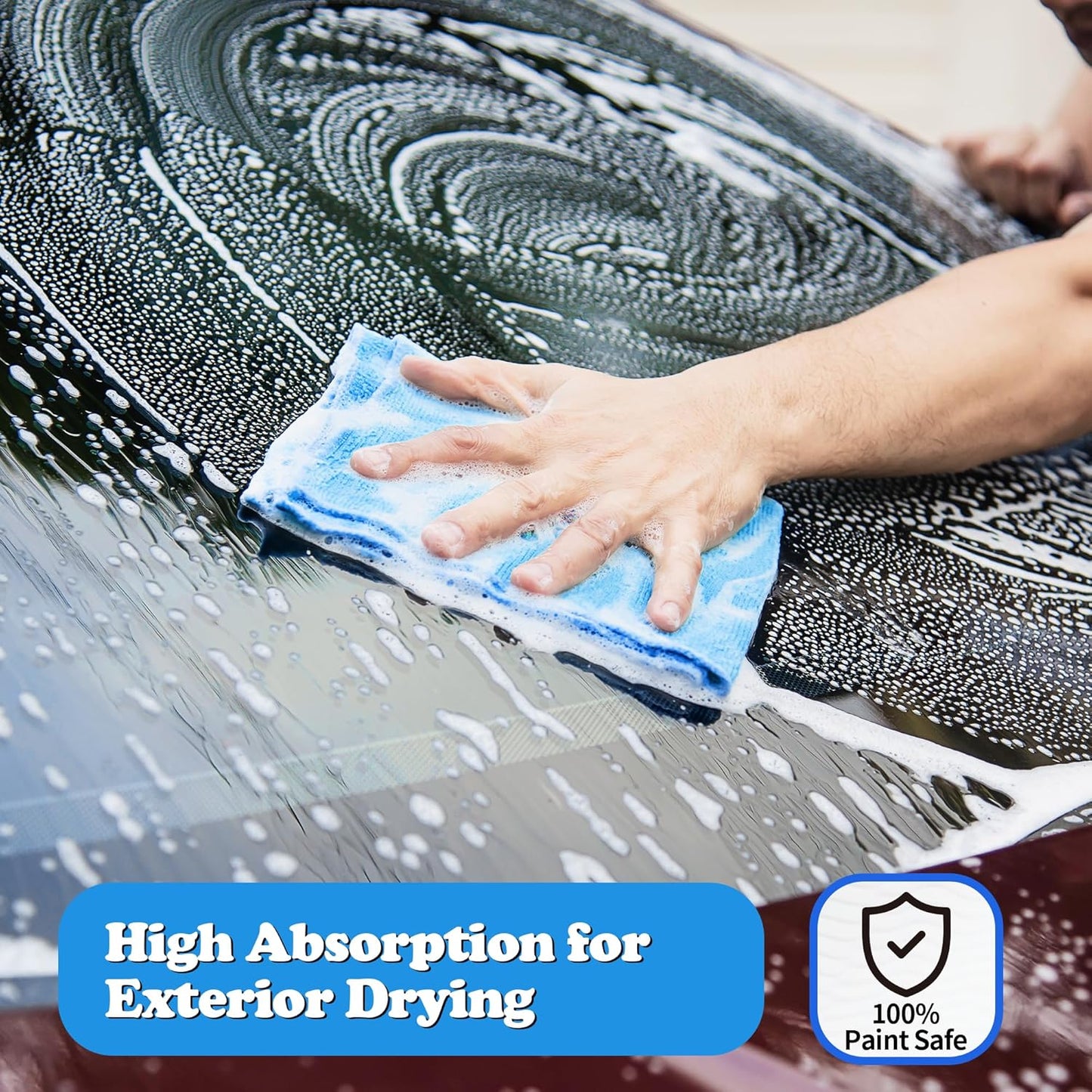 FIXSMITH Shop Towels, Microfiber Cleaning Cloth Bulk, 200 Pack Microfiber Towels for Cars, All-Purpose Absorbent Cleaning Rags, Dust Cloth for Automotive, Mechanic, Garage, Bar, 11.5 x 11.5 inch