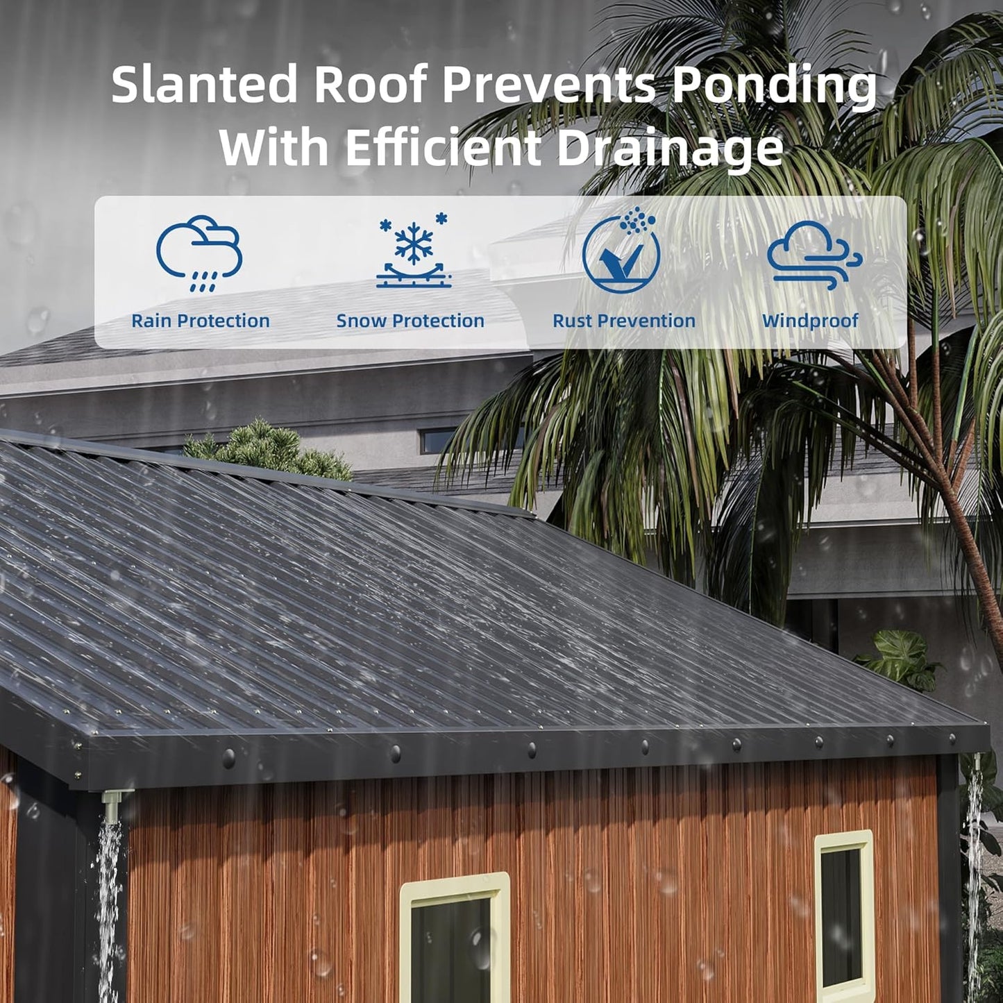 10x12FT Outdoor Storage Shed, Metal Garden Shed with Lockable Doors and Windows, Large Tool Shed for Backyard, Patio and Lawn