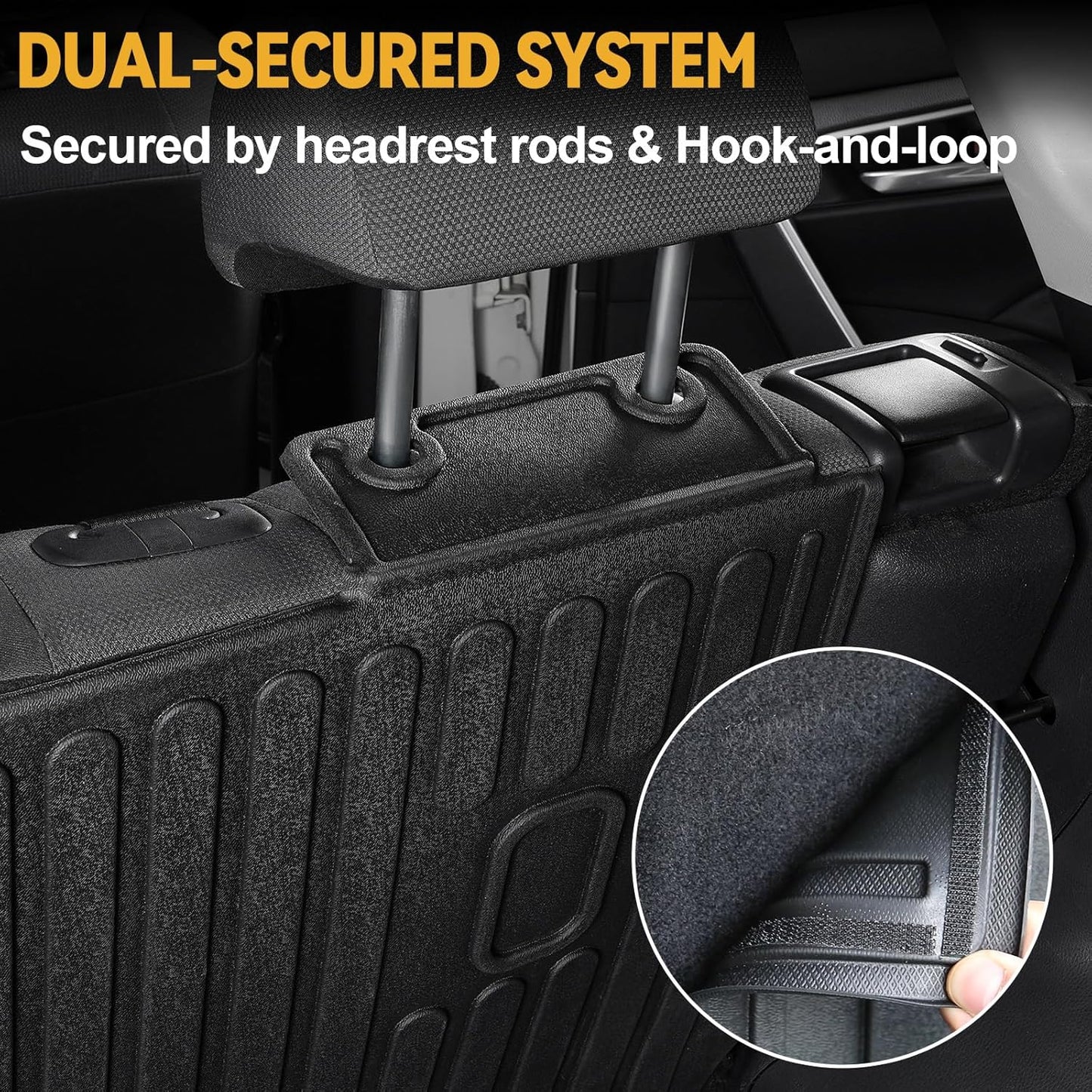 Floor Mats Set Cargo Liner with Backrest Cover for 2019-2025 Toyota RAV4(Include Hybrid), All Weather TPE Full Mat Set for RAV4 Accessories