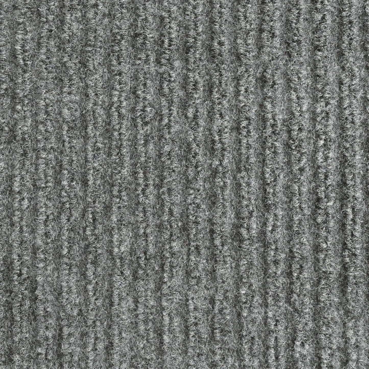 iCustomRug Spartan Weather Warrior Indoor/Outdoor Utility Ribbed Carpet Runner with Non-Slip Thermoplastic Rubber Backing, 3ft X 56ft in Grey