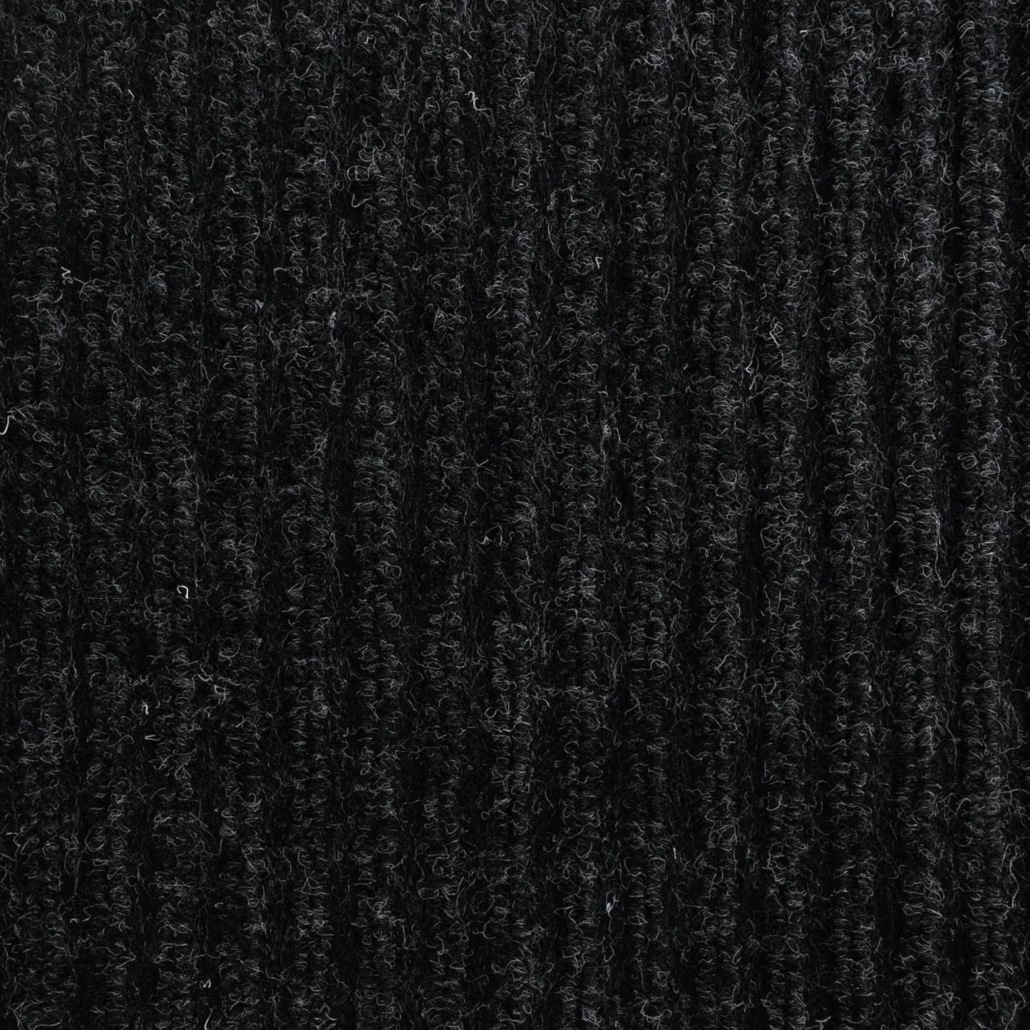 iCustomRug Spartan Weather Warrior Indoor/Outdoor Utility Ribbed Carpet Runner with Non-Slip Thermoplastic Rubber Backing, 3ft X 28ft in Black