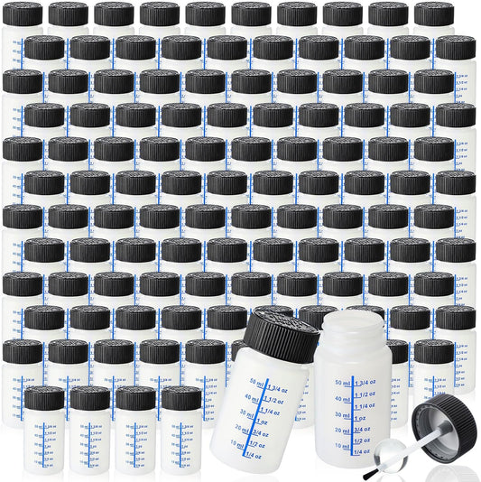 Mumufy 240 Pcs Touch up Paint Bottles with Brush and Lid Empty Touch up Bottle with Mixing Balls 2 oz Fluid Capacity Leftover Paint Container for Car Scratches Repair (Black,Blue)