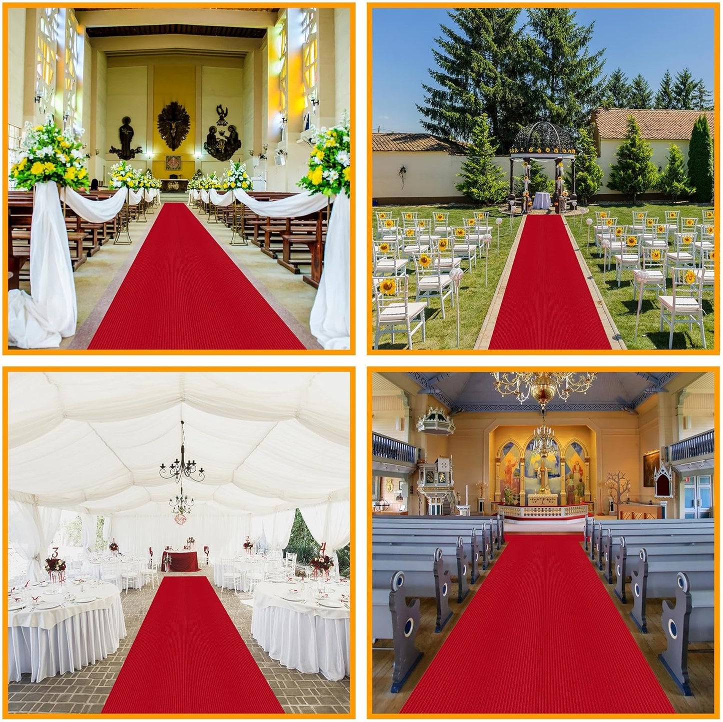 Ottomanson 6'6" x 10' Mud Mat Area Rug Scraper Carpet - Non-Slip, Dirt Trapping for Indoor & Outdoor Use - Ideal for Entryway, Garage, Kitchen, Patio & High-Traffic Areas, Red