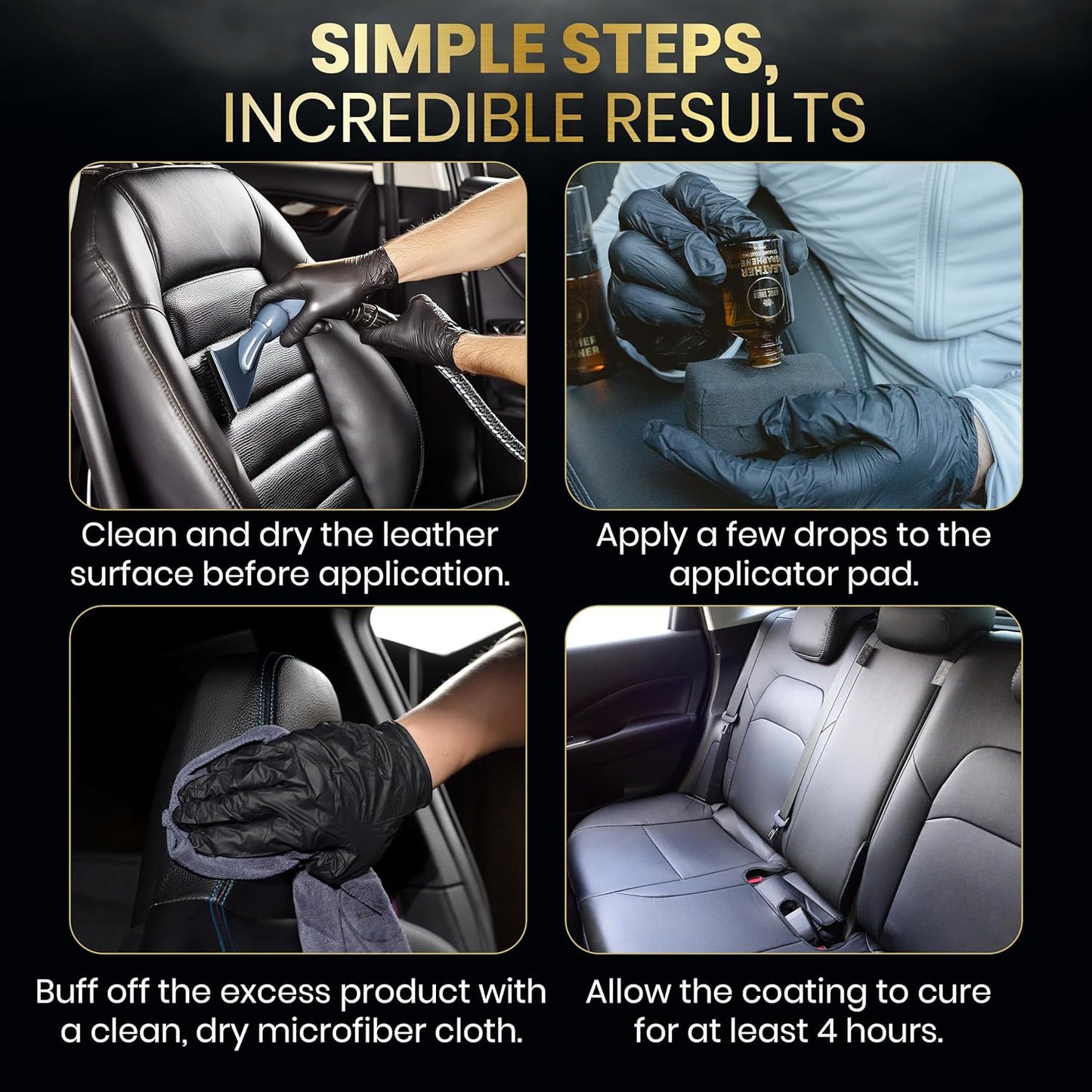 Graphene Leather Care Coating- Lasts 5 Years+ in Real World - Advance SiO2 Protection, UV & Water Resistant, Perfect for Cars, Motorcycles, Marine, RVs, Furniture and Shoes