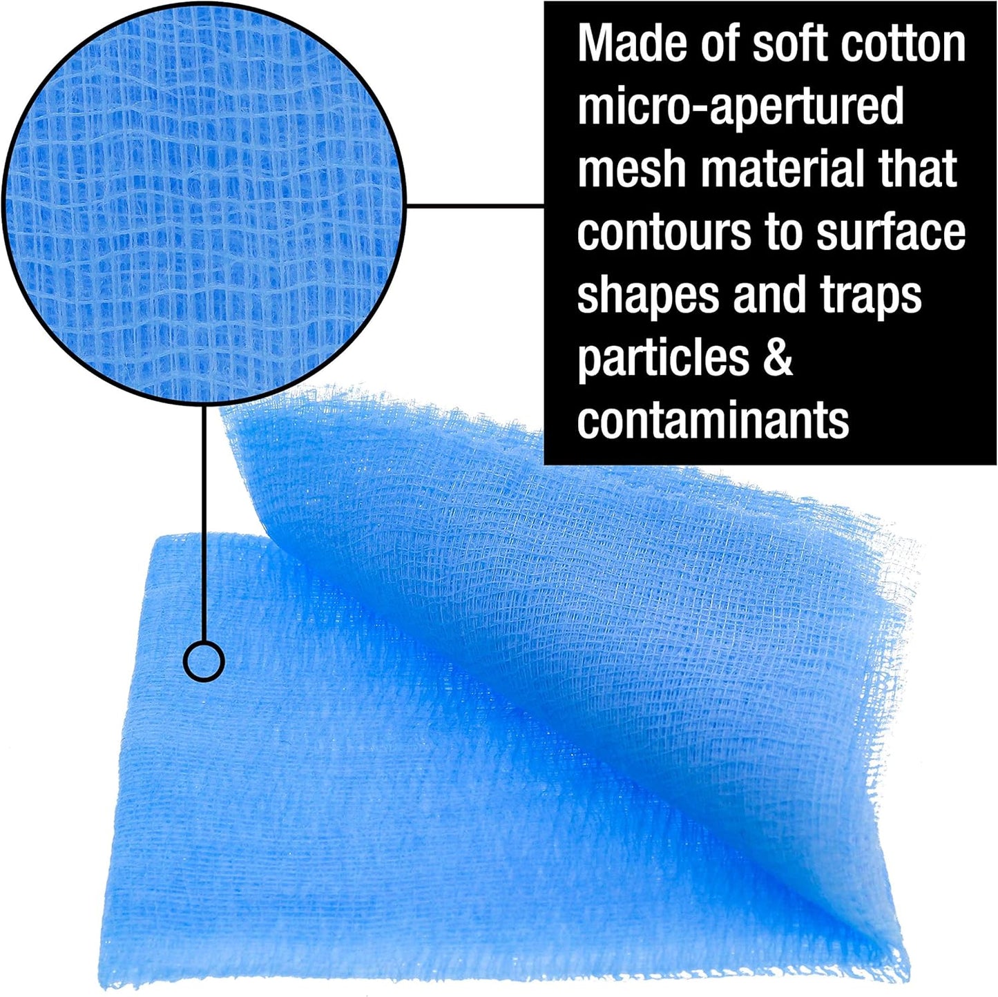 TCP Global Pure Blue Superior Tack Cloth, 144-Pack, Automotive & Woodworking, Dust/Stain/Paint Rags, Tac Cloth for Autobody