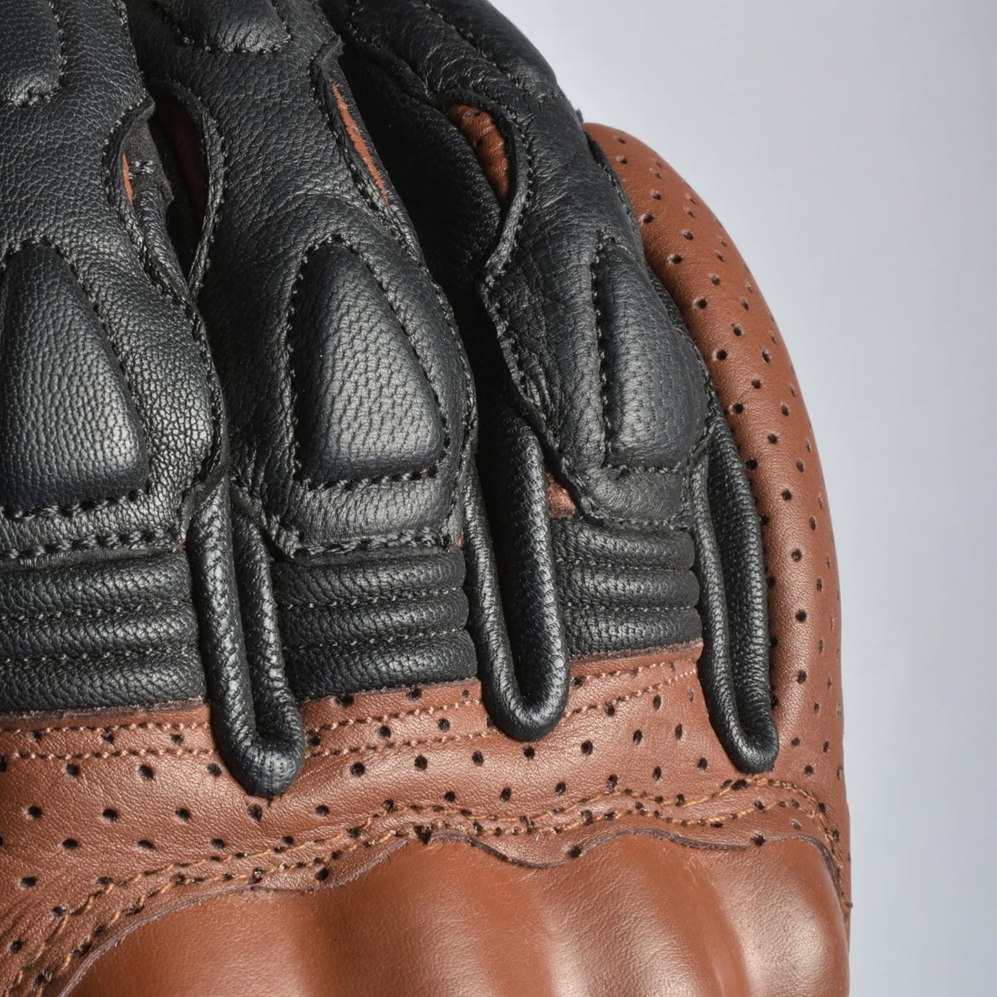 J.A.G. Motorcycle Gloves - Premium Leather Perforated Motorcycle Gloves for Men with Knuckle Protection | Touchscreen Motorbike Riding Gloves