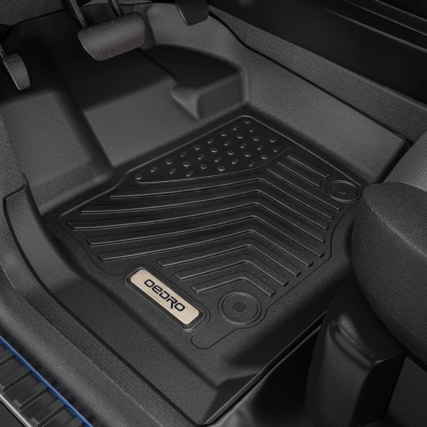OEDRO Floor Mats Fit for 2014-2015 Nissan Altima / 2016-2020 Nissan Maxima, Unique Black TPE All-Weather Guard Includes 1st and 2nd Row: Front, Rear, Full Set Liners