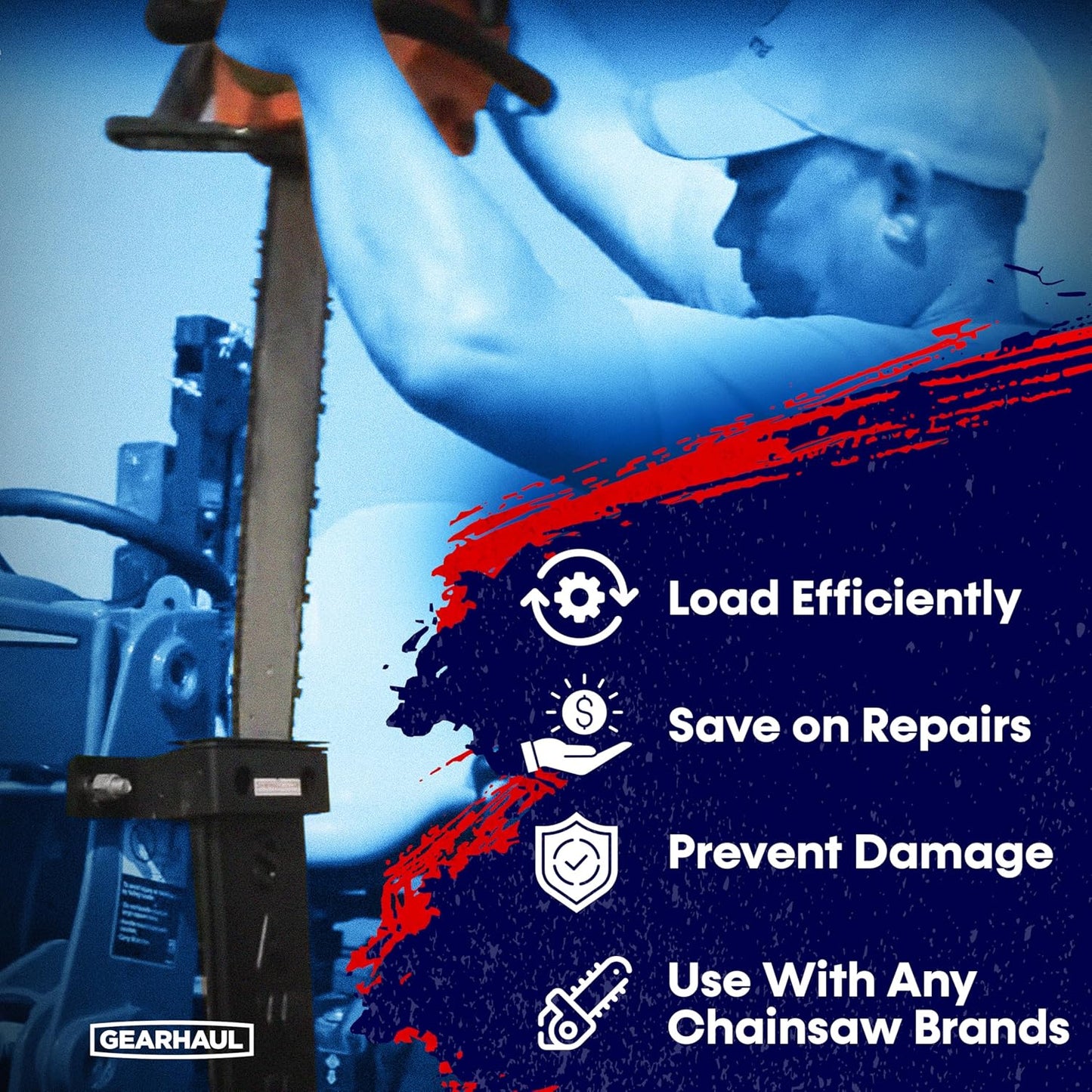 SawHaul Universal Tractor Chainsaw Holder - Made in Kansas USA - Fixed Mount Chainsaw Carrier (36" Black) Compatible w/All Brands