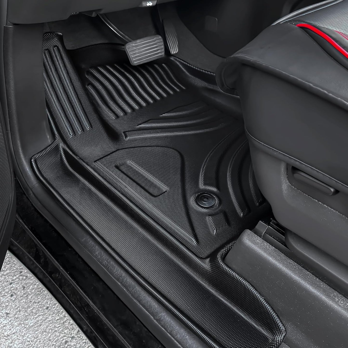 Floor Mats Set Fit for Mazda CX-5 2017-2021, Automotive 1st & 2nd Row Mats and Cargo Liner All Weather TPE Floor Liners and Trunk Mats Custom Anti-Slip Mats Car Mats Accessories, Black