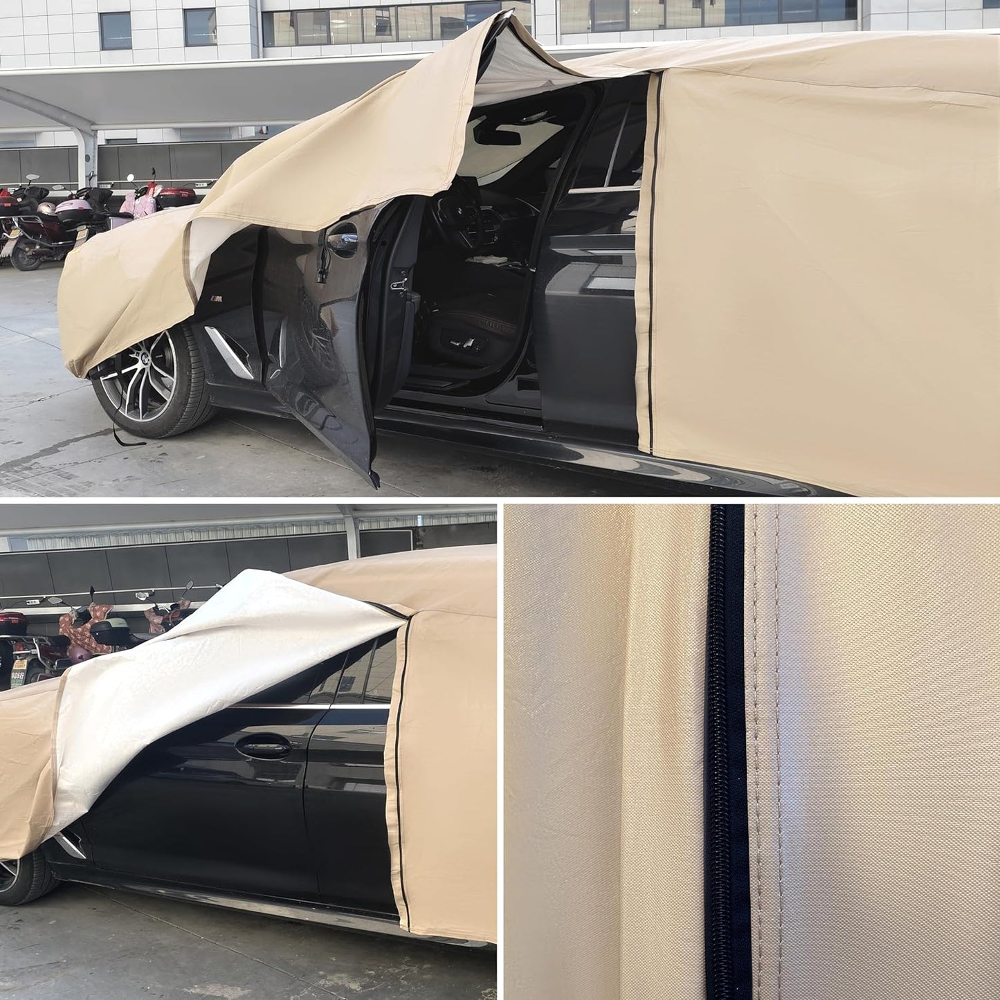 Heavy Duty Outdoor Car Cover Custom Fit for Ford F250/F350, Windproof All Weather Waterproof Sun Rain UV Dust Snow Protection Outdoor Car Covers